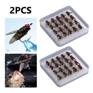 40pcs 12mm Bionic Fly Fishing Bait, Color Small Fly Hook Fly Fishing Bait UK - Picture 1 of 17