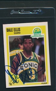 1989/90 Fleer #146 Dale Ellis Seattle Supersonics Signed Auto *54418