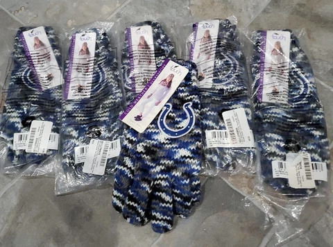 Lot of 6 - NFL INDIANAPOLIS COLTS GLOVES Touch by Alyssa Milano Gloves WOMENS Cover
