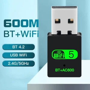 2in1 Bluetooth Dongle + WLAN Dual Band USB Stick ac600Mbit/S Adapter PC Windows - Bild 1 von 9