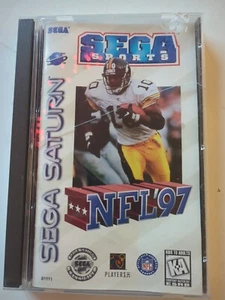 NFL '97 Sega Saturn 1996 cubierta delantera agrietada - Imagen 1 de 8