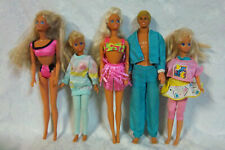 5 Mattel Barbie Dolls 4-Female 1-Male Dolls Toy