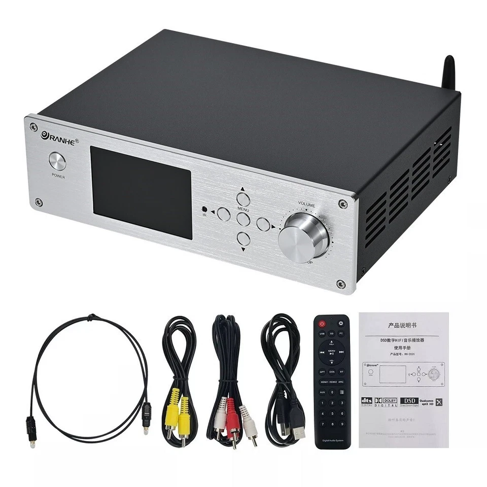 RH-202X PRO Audio Decoder Digital Music Player ES9038Q2M DAC DSD256 Bluetooth5.1 - Image 1 of 4