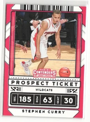 20210-21 PANINI CONTENDERS DRAFT PICKS CAMPUS TICKET VARIATION #1 STEPHEN CURRY - Image 1 of 2