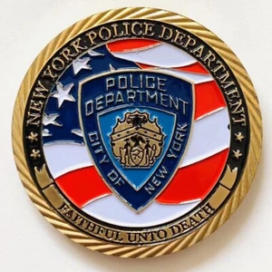 Moneta sfida dipartimento di polizia di New York Stati Uniti medaglia d'oro commemorativa NYPD regalo - Foto 1 di 11