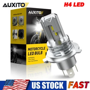 AUXITO H4 9003 HB2 LED Bulb Hi/Lo Beam White Motorcycle Headlight High Power M4 - Picture 1 of 12