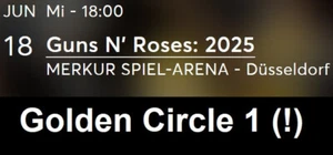 2 x Guns N‘ Roses – Düsseldorf – Golden Circle 1 – Stehplatz – 18. Juni 2025 - Bild 1 von 1