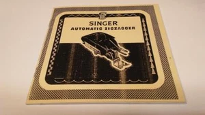 Manual de instrucciones en zigzagger peso pluma Singer 160985 - Imagen 1 de 3
