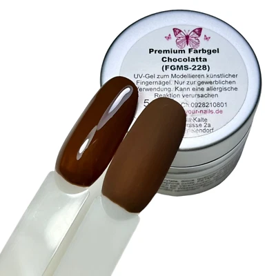 COLOR YOUR NAILS 5g Premium Farbgel Chocolatta BRAUN (FGMS-228) hochdeckend