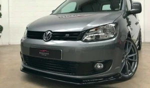 FWPERFORMANCE VW CADDY MK3 2011 - 2015 FRONT SPLITTER ABS PLASTIC GLOSS BLACK - Picture 1 of 2