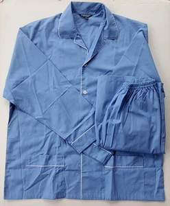 Bonsoir London Schlafanzug 100% Baumwolle blau - Gr. XL - NEU - Bild 1 von 5