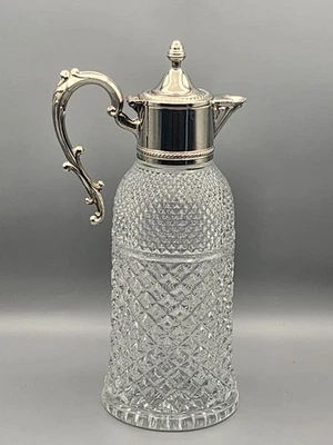 Vintage Italian Silverplate cut crystal Decanter/Claret pitcher  - Image 1 of 4
