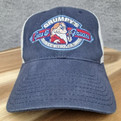 Gorra de colección Disney con correa trasera azul blanco grumpys gas y grasa sin sonrisa para hombre Foto 1 de 4