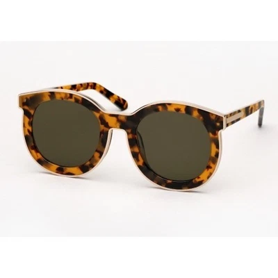 Gafas de sol Karen Walker Super Spaceship redondas carey ribete dorado lentes oscuras Foto 1 de 4