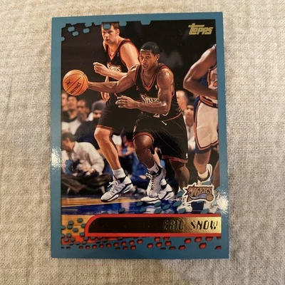 2001-02 Topps Eric Snow 打印错误 Jahidi 白色背面反转罕见! — 第 1/2 张图片