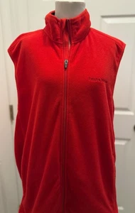 Field & Stream Men's Fleece Vest, Size L, Red, Full Zip - Picture 1 of 4