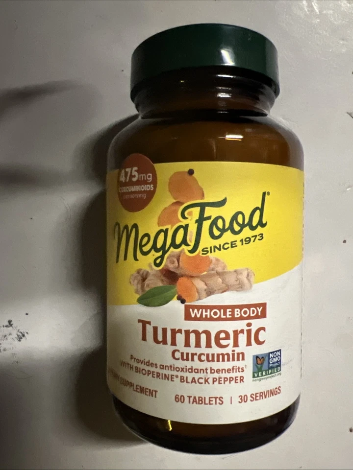 MegaFood Cúrcuma Curcumina CUERPO ENTERO VEGANO Comprimidos 60ct, CADUCIDAD 05/2027 Foto 1 de 1