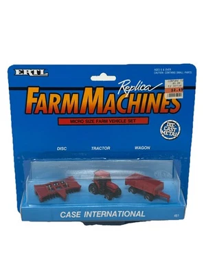 Vintage ERTL Die-Cast Case International Replica Micro Size Farm Vehicle Set 461 - Image 1 of 4