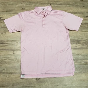 Peter Millar Poloshirt Herren Small Rosa Baumwolle Golf Microdot Kurzarm Piqué - Bild 1 von 8