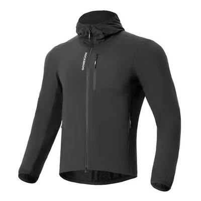ROCKBROS Herren Fahrradjacke Fleece Wasserdicht Winnddicht Softshelljacke M-4XL - Bild 1 von 4