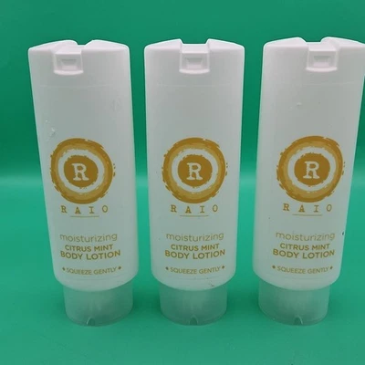 Lot Of 3 RAIO Moisturizing Body Lotion Citrus Mint 12 oz w/ Reusable Seal NEW - Image 1 of 4