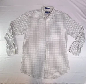 Paul Frederick bügelfreies zweilagiges weiß kariertes Herrenhemd mit Pinpoint 15,5 - 33 - Bild 1 von 6