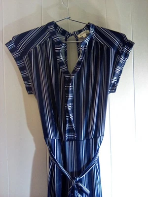 Mono Juniors MONTEAU Mediano Azul Marino/Blanco Rayas Cinturón Pierna Ancha Foto 1 de 4