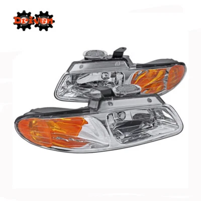 Хромированный корпус фар для 96–00 Dodge Caravan Chrysler Town & Country - Изображение 1 из 3