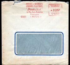 MUTZIG (67) CLOTHING COVER FACTORY ""DOMINO / Roger LEISSNER"" traveled 1961