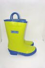 L.L. Bean Kids Puddle Stomper Rain Boots Size 10 Green Blue Colorful Youth Boots