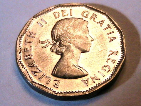 1954 Canada 5 Cent Near Gem BU Lustrous Original Canadian Queen Elizabeth Coin Cover