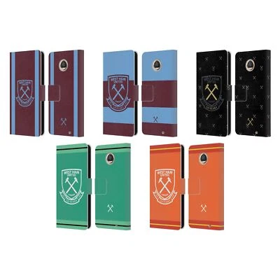 WEST HAM UNITED FC 2020/21 CREST KIT LEATHER BOOK CASE FOR MOTOROLA PHONES 2 - Image 1 of 4