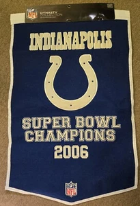 Indianapolis Colts Super Bowl Champion Winning Streak Dynasty Banner Decor 24x37 - Picture 1 of 3