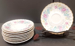 VINTAGE SYRACUSE LILAC ROSE PATTERN 6" SAUCERS VERY GOOD USED CONDITION - Picture 1 of 5