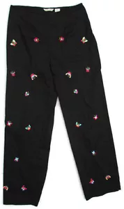 Edward Petite Hose bestickt Schmetterlinge schwarz Größe 8P - Bild 1 von 5