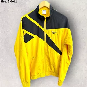 REEBOK CLASSICS YELLOW WINDBREAKER FULL ZIP JACKET Size Small - Picture 1 of 3