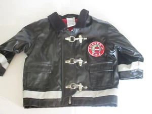 EUC Unbranded Ladder 18 Firefighter 18 Mo fleece lined black fireman jacket j109 - Picture 1 of 3