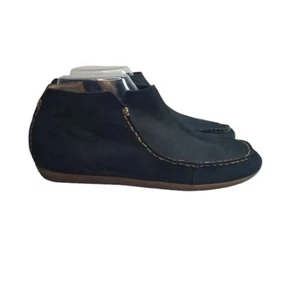 Olukai Wali soft black nubuck handsewn ankle boots womens 8 - Picture 1 of 10