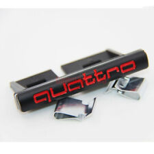 Produktbild - Für Quattro 3D Kühlergrill Vorn Emblem Badge Sticker Frontgrill Schwarz Rot NEW