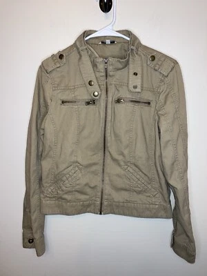 Marks And Spencer Indigo Collection Khaki Military Jacket Size 12 UK 14US EUC - Image 1 of 4