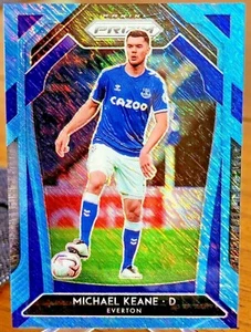 2020-21 Prizm Premier League Michael Keane Blue Shimmer FOTL SP #'d 1/8 Everton - Picture 1 of 3