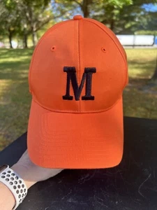 Orange Richardson brand snapback Cap Hat with Black Embroidered M Pro212 Med-LG - Picture 1 of 10