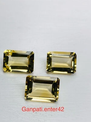 Citrin Lose Edelstein Facettiert Smaragd Oktagon Schnitt 14x10 MM Natürlich A E - Bild 1 von 4