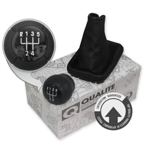 GEAR KNOB + SHIFT BOOT OPEL CORSA C (00-09) MERIVA A (03-10) 5-SPEED BLACK - Picture 1 of 1