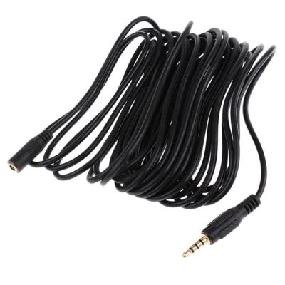 6m Long Microphone Headphone 3.5mm Male to Female Audio Aux Extension Cable - Image 1 of 4