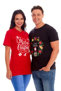 Camiseta Prenda para el torso Novedad con Estampado de Navidad Divertida Unisex Broma Regalo de Navidad S-2XL - Imagen 1 de 13