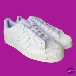 ADIDAS Originals Women's Superstar Leather Sneakers, Cloud White, UK 9/FR 43.3 - Picture 1 of 6