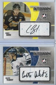 COLTEN TEUBERT EDMONTON OILERS 2007-08 ITG HEROES AND PROSPECTS AUTOGRAPH #A-ct