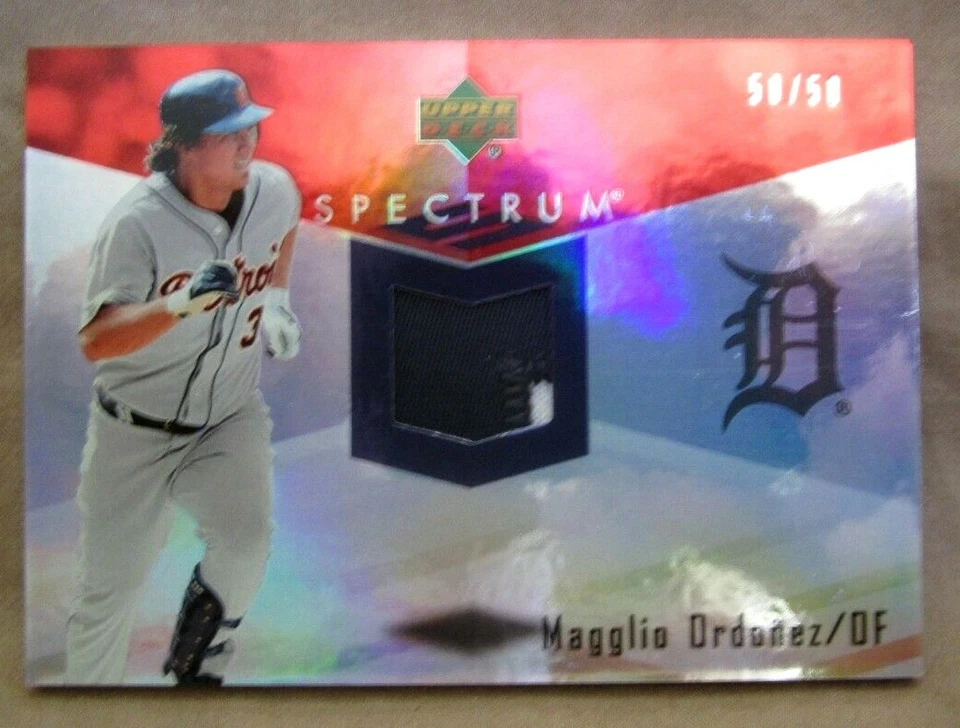 MAGGLIO ORDONEZ 2007 UD SPECTRUM REFRACTOR 2CLR PATCH#50/50!TIGERS RF GOAT HOF - Image 1 of 2