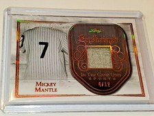 Mickey Mantle 2018 Leaf In The Game Used Sports Enshrined Jersey Relic 4/12 RARE